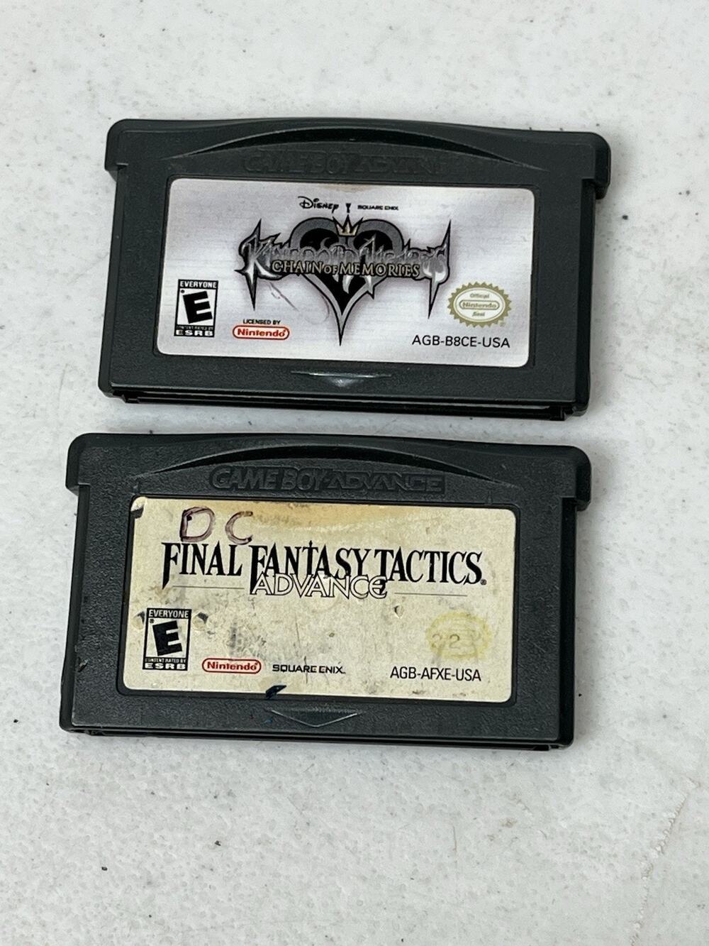 Nintendo GameBoy Final Fantasy Tactics and Kingdom Hearts Chain Of Memories